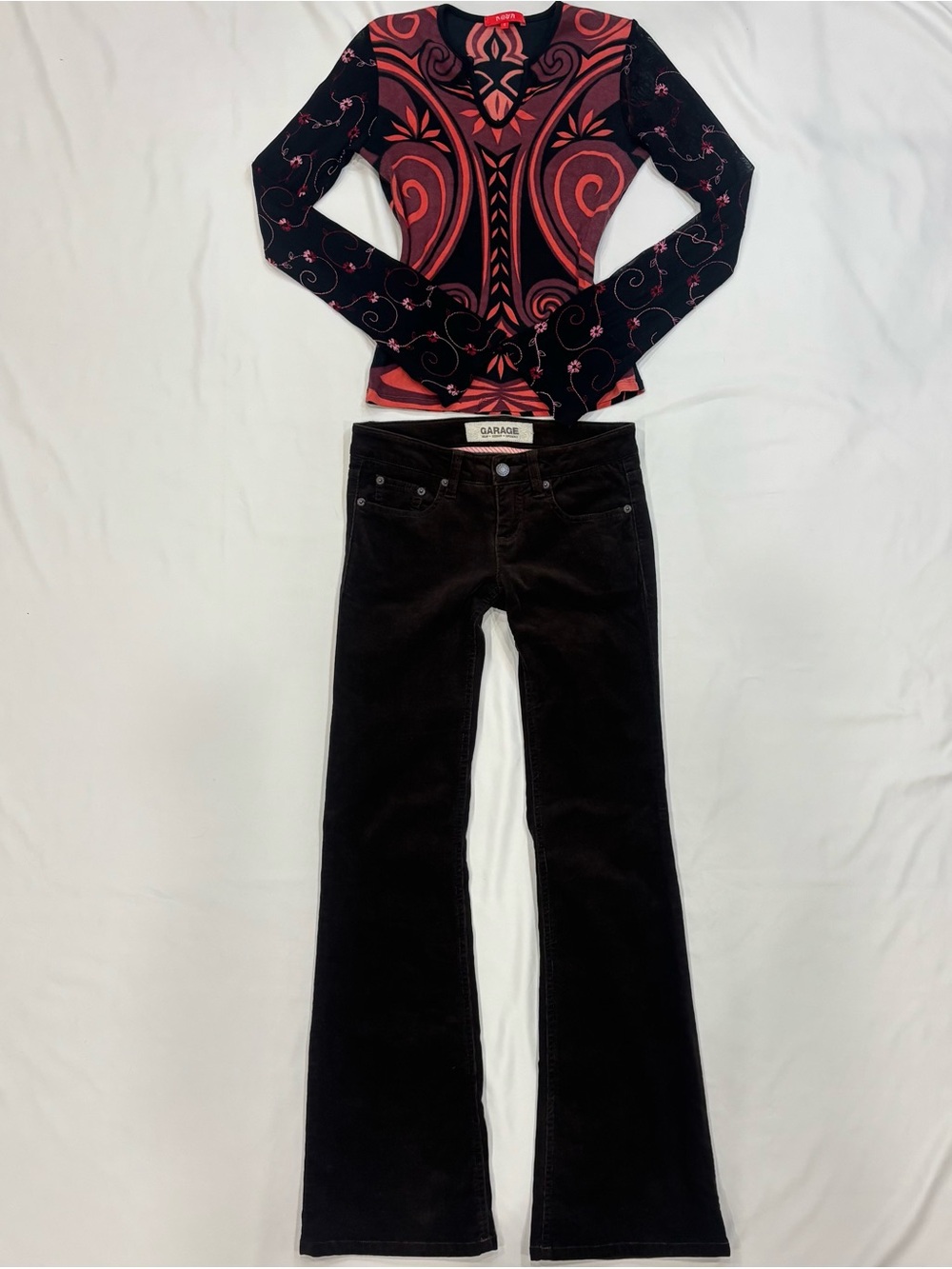 Vintage 2000s Garage Low Rise Bootcut Corduroy Jeans